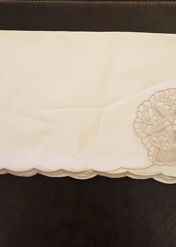 Krem renkli peçete takimi - Görsel 3