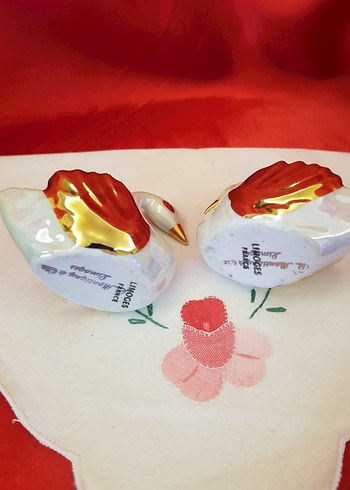 LimogesAltın Detaylı Kırmızı-Beyaz Kuğu - Görsel 3