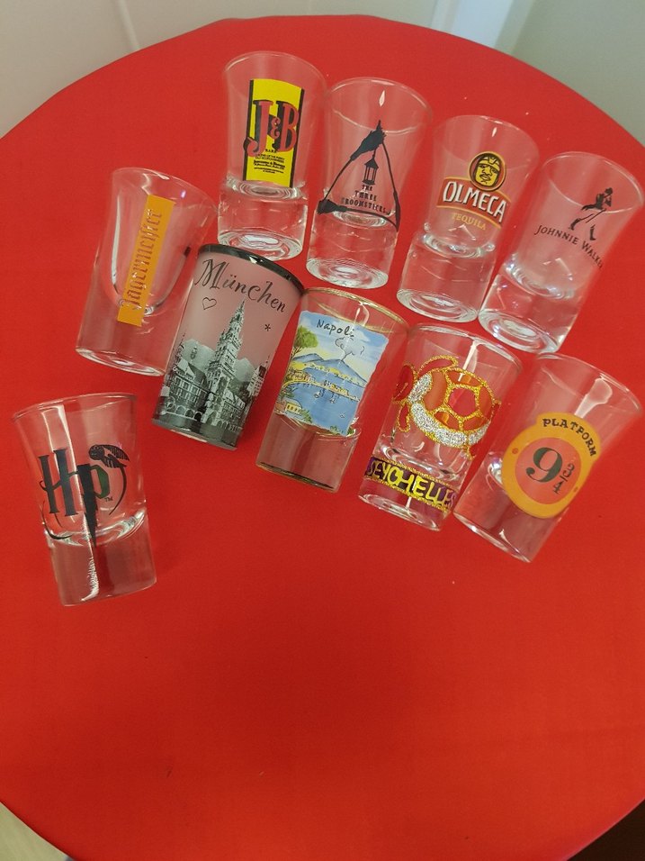 Renkli Desenli Shot Bardak Seti - Görsel 2