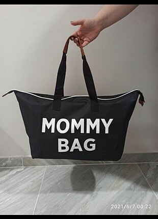 Plaj Çantasi Momy Bag Siyah Büyük Boy
