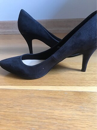 39 Beden H&M 39 numara süet siyah stiletto