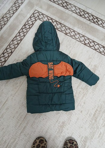 Koyu Yeşil Erkek Çocuk Kapüşonlu Mont - Görsel 2