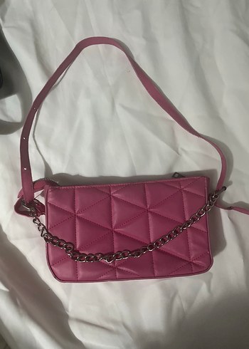 Defacto Pembe Zincir Detaylı Deri Kadın Çanta