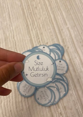 Mavi Bohem Stil Mutluluk Etiketi