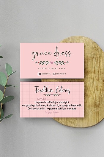 150 adet çift yön teşekkür Kartı ve sticker
