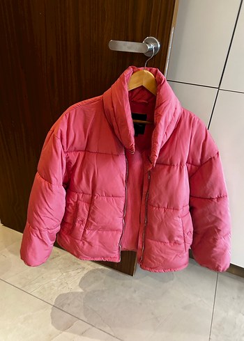Pembe  Kısa Kadın Mont - Görsel 3