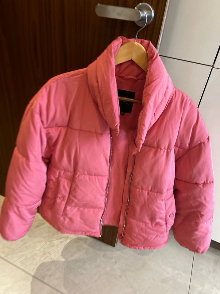 Pembe  Kısa Kadın Mont - Görsel 5