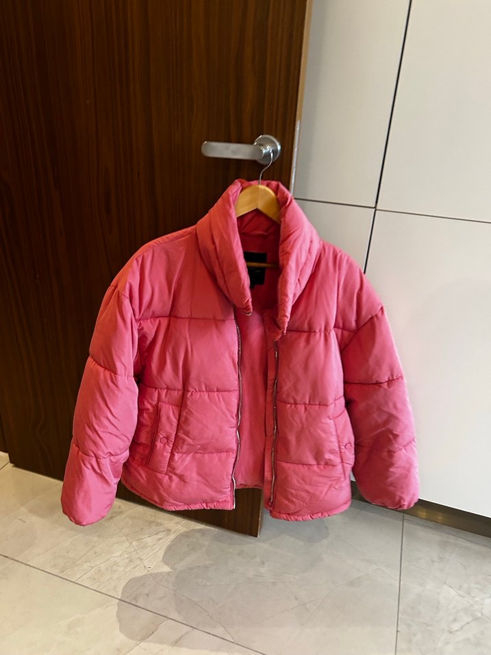 Pembe  Kısa Kadın Mont - Görsel 2