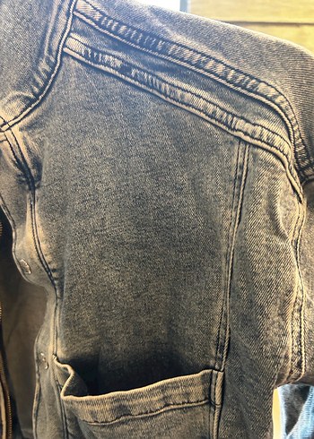 Düğmeli Denim Ceket - Görsel 7