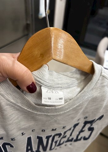 Kız Çocuk Gri Kısa Kollu Baskılı Tişört - Görsel 5