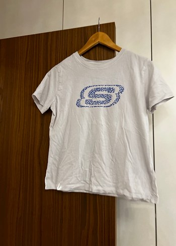 Kadın Beyaz Baskılı Pamuklu Tişört - Görsel 4