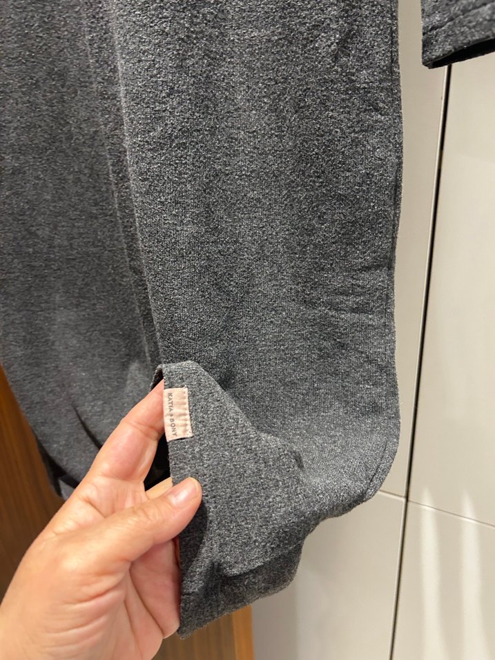 Gri Uzun Kollu Kadın Ev  Elbisesi - Görsel 2