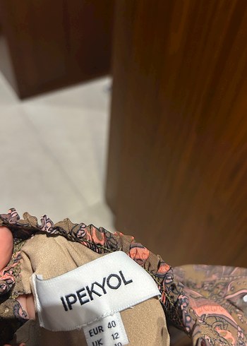 Kahverengi Bohem Mini Elbise - Görsel 6