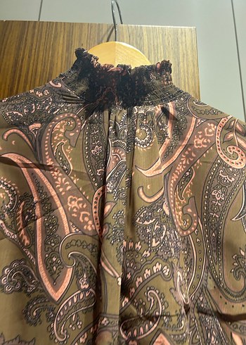 Kahverengi Bohem Mini Elbise - Görsel 5