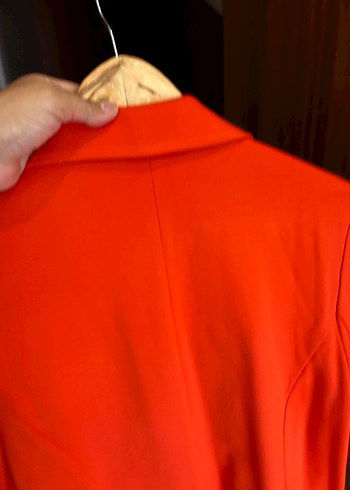 Vekem Kadın Kırmızı Süet Düğmeli Blazer Ceket