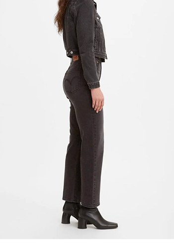 Levis Levis siyah straight ankle jeans