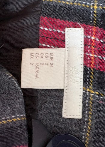 H&M h&m mini ekoseli etek