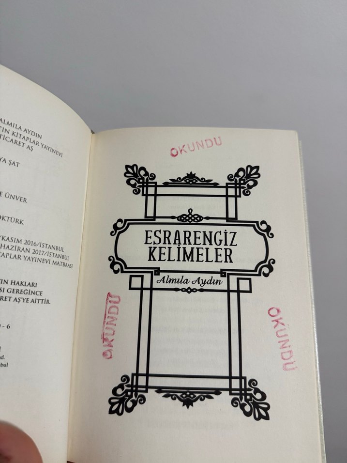 Esrarengiz Kelimeler - Almila Aydın - Görsel 3