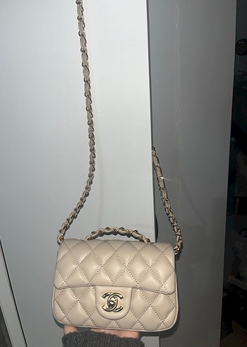 Bej vizon chanel sıfır çanta - Görsel 4