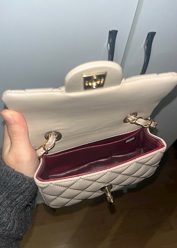 Bej vizon chanel sıfır çanta - Görsel 2