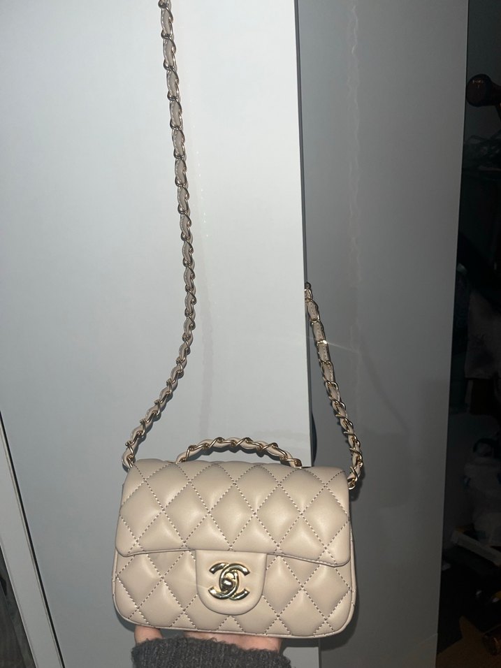 Bej vizon chanel sıfır çanta - Görsel 4