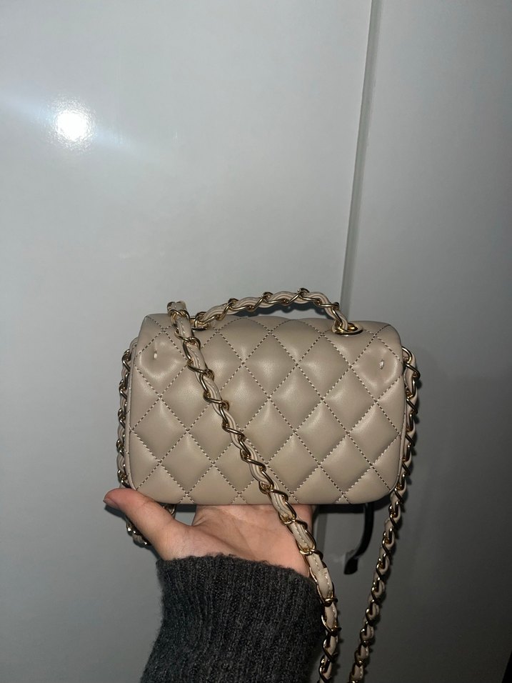 Bej vizon chanel sıfır çanta - Görsel 3