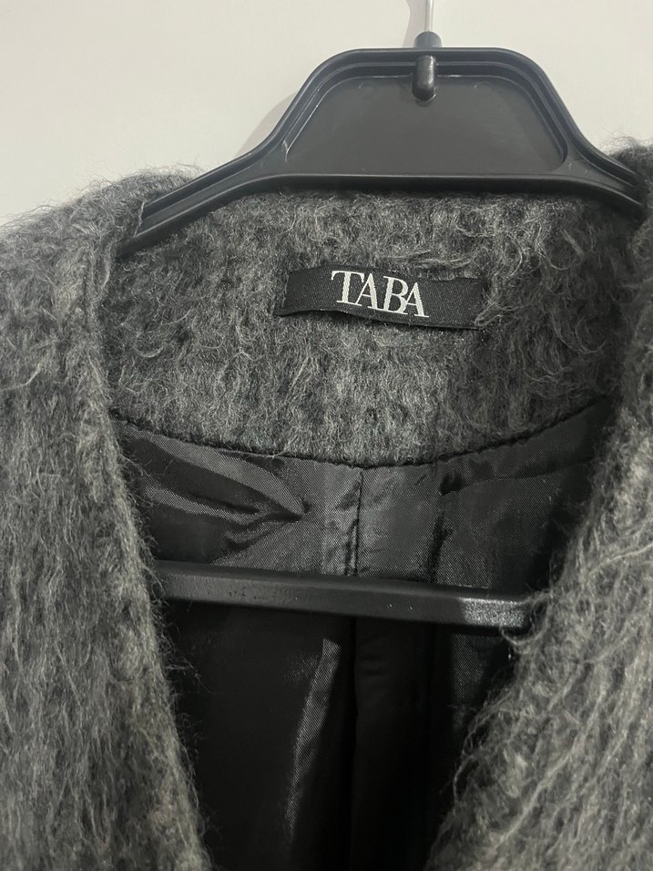 Gri Yünlü Kürk Detaylı Kadın Kaban - Görsel 2