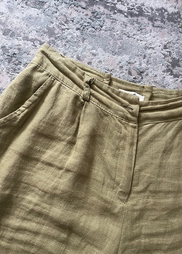 KETEN PALAZZO PANTOLON - Görsel 3