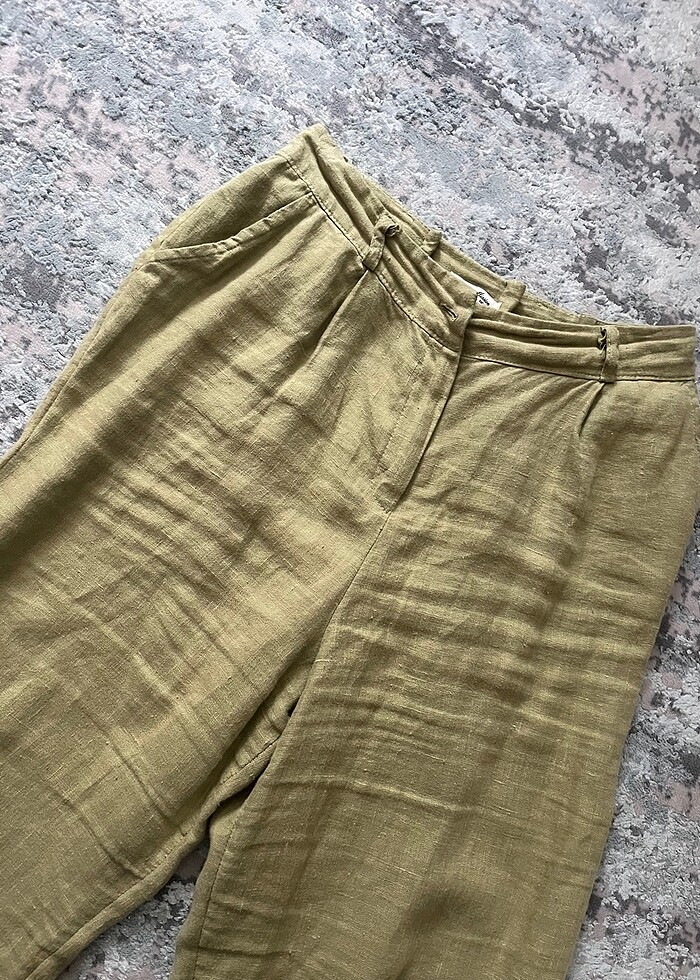 KETEN PALAZZO PANTOLON - Görsel 4