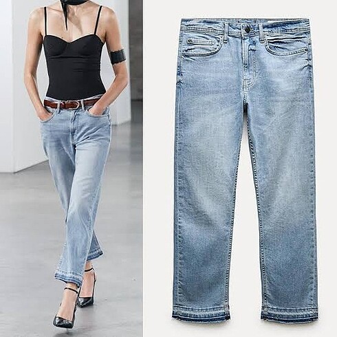 Zara açık mavi jean 38 beden