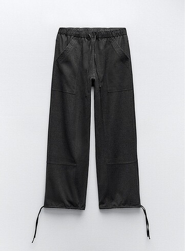 Zara gri keçe dokulu pantolon xs beden
