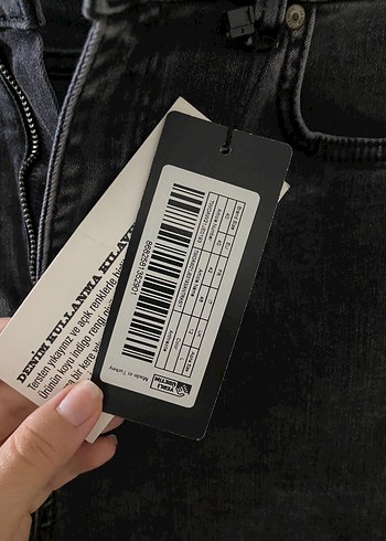 40 Beden Trendyol Gri Kadın Denim Dar Kesim Pantolon