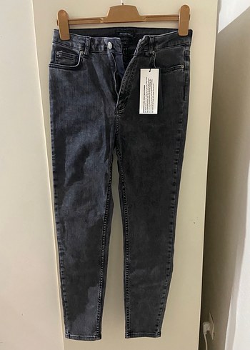 Trendyol Gri Kadın Denim Dar Kesim Pantolon