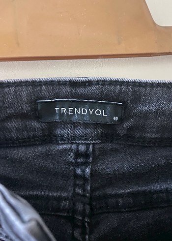 40 Beden gri Renk Trendyol Gri Kadın Denim Dar Kesim Pantolon