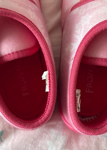 Kız Çocuk Pembe Baskılı Sıcak Terlik - Görsel 3