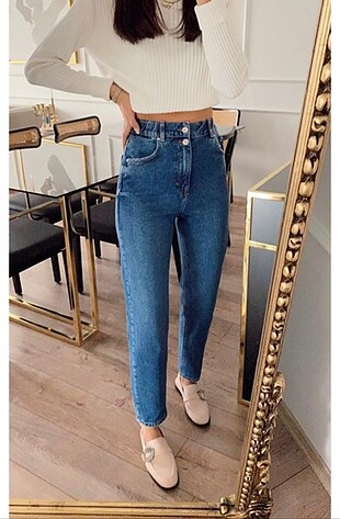 Orijinal pull and bear mom jeans