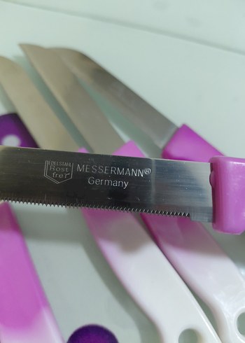 Beden pembe Renk Pembe Saplı 7 Parça Mutfak Bıçağı Seti