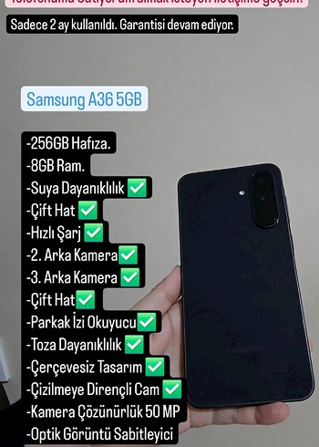Samsung A36 5GB Siyah Android Telefon