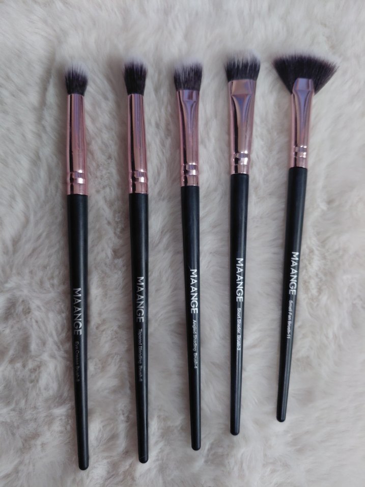Maange 5 Parça Siyah Makyaj Fırça Seti - Görsel 3