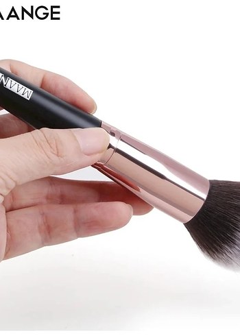 MAANGE Siyah Makyaj Pudra Fırçası - Görsel 3
