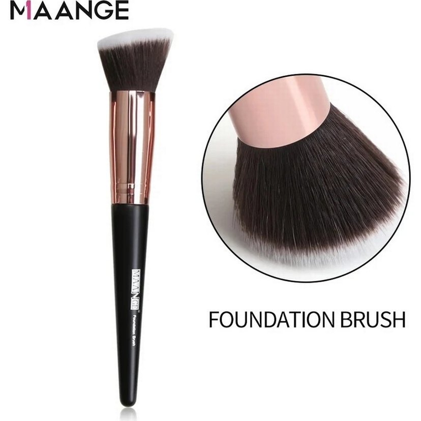 MAANGE Siyah Makyaj Pudra Fırçası - Görsel 2