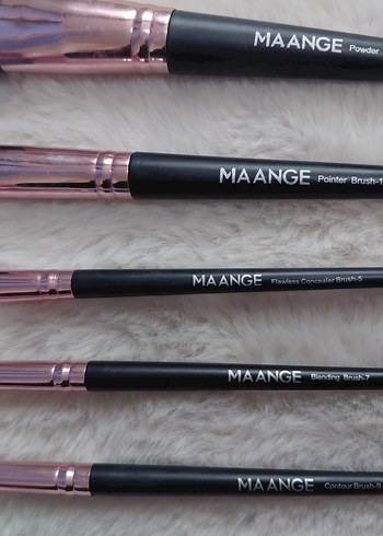 MAANGE 5 PARÇA SİYAH MAKYAJ FIRÇA SETİ - Görsel 3