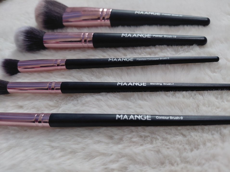 MAANGE 5 PARÇA SİYAH MAKYAJ FIRÇA SETİ - Görsel 4