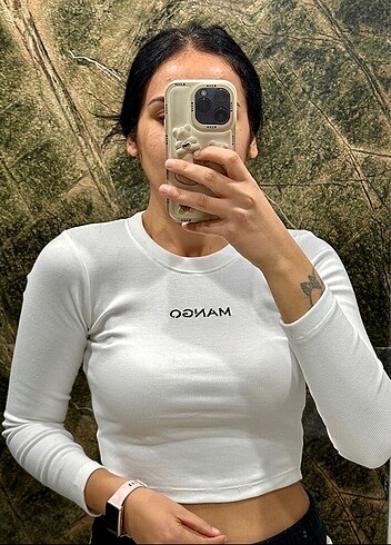 diğer Beden Orijinal Mango Yazılı Bluz