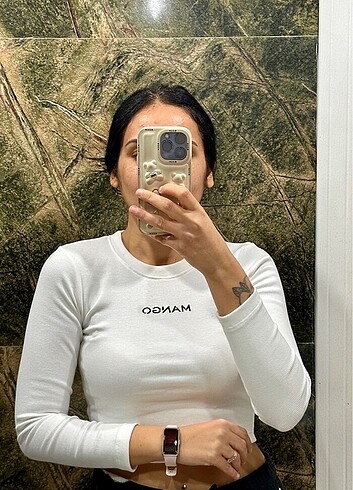 Mango Orijinal Mango Yazılı Bluz