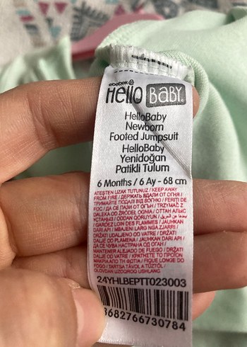 Uzun Kollu Yeşil Bebek Tulum - Görsel 4