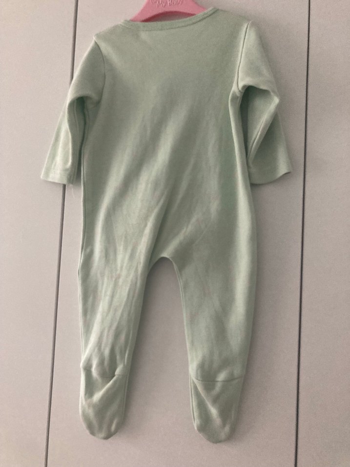 Uzun Kollu Yeşil Bebek Tulum - Görsel 2