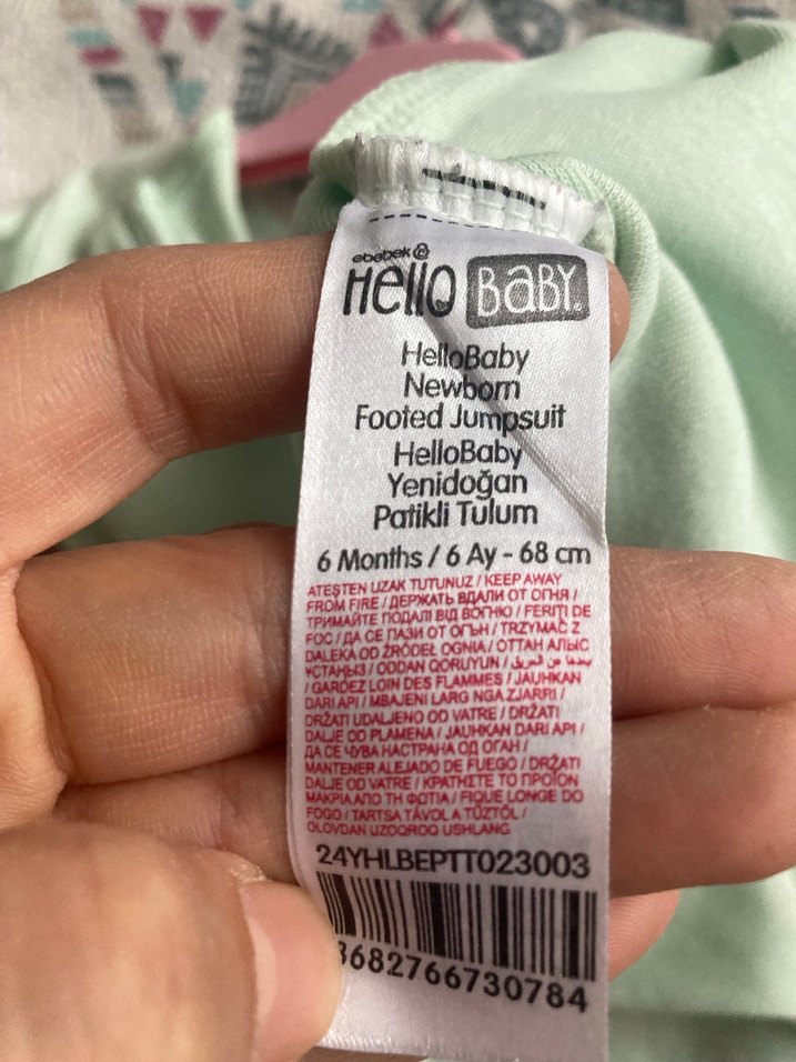 Uzun Kollu Yeşil Bebek Tulum - Görsel 4