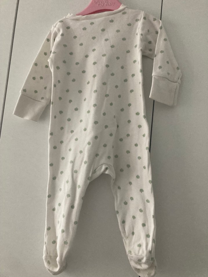 Düğmeli Beyaz Bebek Kız Tulumu - Görsel 2