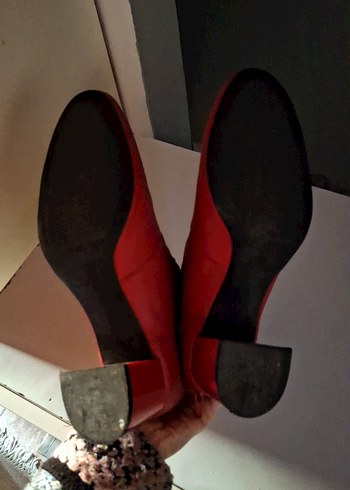 Kırmızı Hakiki Deri Kadın Topuklu Bot - Görsel 3